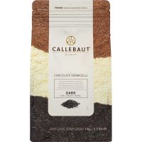 Chocolate Granulado Meio Amargo Vermicelli Dark Callebaut 1kg | Caixa com 6 Unidades - Cod. 5410522514612C6