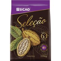 Chocolate Sicao Selecão Amargo 63% Cacau 2,05kg Chips Ch - Cod. 20842060826