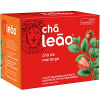 Chá de Morango Leão | Com 10 Envelopes | Caixa com 10 Unidades - Cod. 7891098001511C10