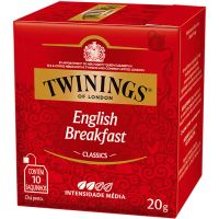 Chá Inglês Preto English Breakfast Twinings 20g | Caixa com 10 Unidades - Cod. 701771971314C10