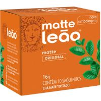 Chá Mate Natural Matte leão 16g com 10 Sachês | Caixa com 10 Unidades - Cod. 7891098038333C10