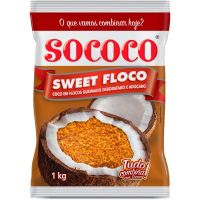 Coco em Flocos Queimado Sweet Sococo 1kg | Caixa com 12 Unidades - Cod. 7896004402000C12