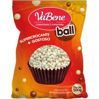 Confeito Chocolate Branco Mini Ball Vabene 500g - Cod. 7898525480017C12