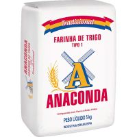 Farinha de Trigo Anaconda Pacote 5kg | Caixa com 5 Unidades - Cod. 7896419431053C5