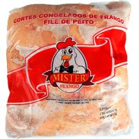 Frango Corte Congelado Filé de Peito sem Sassami Mister Frango Pacote kg| Caixa com 18 Unidades - Cod. 7897200602218C18