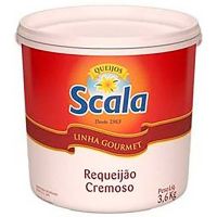 Requeijão Cremoso Scala Balde 3,6kg | Caixa com 4 Unidades - Cod. 7898039680149C4