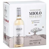 Vinho Nacional Chardonnay Viognier Seleção Miolo Caixa com 4 Garrafas de 750ml| Caixa com 3 Unidades - Cod. 7896756802790C3