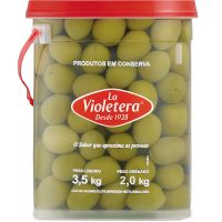 Azeitona Verde La Violetera Graúda 16/20 2kg - Cod. 7891089095574