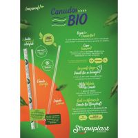 Canudo Biodegradável Strawplast em Sachê 24X5mm | Display com 500 Unidades - Cod. 7898202614216