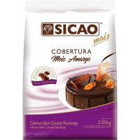 Gotas de Chocolate Sicao Mais Meio Amargo 2,05kg - Cod. 20842060543