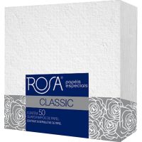 Guardanapo Rosa Classic Branco 19,5X19,5cm com 100 Unidades | Caixa com 48 Unidades - Cod. 7897460801031C48