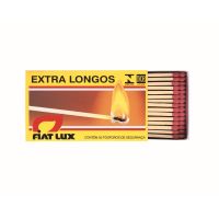 Fósforo Fiat Lux Extra Longos | Com 50 Palitos | Pacote com 24 Unidades - Cod. 7896007941254