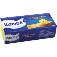 Manteiga Itambé com Sal Tablete 200g | Caixa com 25 Unidades - Cod. 7896051135128C25