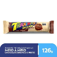 Biscoito Recheado Trakinas Chocolate Branco e Preto 126g - Cod. 7622210592668