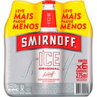 Ice Smirnoff Original 275ml | Com 6 Unidades - Cod. 7893218003597C4