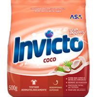 Detergente em Pó Invicto Coco Sachê 500g - Cod. 7898031173465