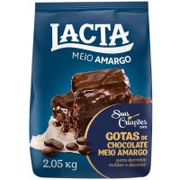 Gotas de Chocolate Lacta Meio Amargo 2,05kg - Cod. 7622210561206