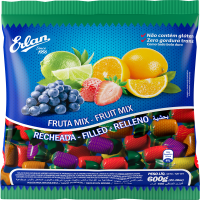 Bala Recheada Fruta Mix | Caixa com25 Unidades de 600g - Cod. 77896077077326