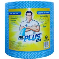 Pano Multiuso Mr.Plus Azul Rolo 300M - Cod. 7898948470596