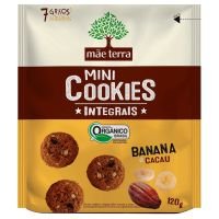 Cookies Mãe Terra Integral Orgânico Banana e Cacau 120g - Cod. 7896496980888