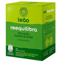 Chá Leão Reequilibra Verde, Hortelã, Limão Com 10 Sachês | Caixa com 12 Unidades - Cod. 7891098041678C12