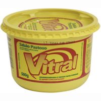 Sabão em Pasta Vitral Tradicional 500g | Caixa com 24 Unidades - Cod. 7896085200274C24