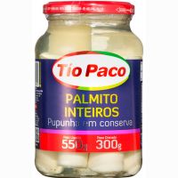Palmito Pupunha Tio Paco Inteiro Vidro 300g - Cod. 7898174850612