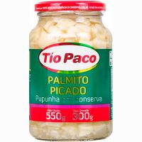 Palmito Pupunha Tio Paco Picado Vidro 300g - Cod. 7898174850933