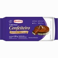 Cobertura em Barra Mavalério Confeiteiro Chocolate Meio Amargo 1,1kg - Cod. 7896072692761