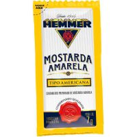 Mostarda Amarela Hemmer Sachê 7g | Caixa 190 Unidades - Cod. 17891031405601