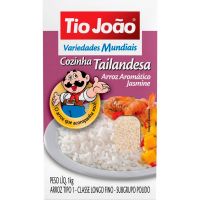 Arroz Aromático Jasmine Tio João Variedades Mundiais Cozinha Tailandesa 1kg - Cod. 7893500051367