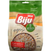 Arroz Integral Meu Biju 8 Grãos com Quinoa e Fibras 500g | Caixa com 24 Unidades - Cod. 7893500067535C24