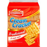 Biscoito Cream Cracker Vitarella 400g | Caixa com 20 Unidades - Cod. 7896213000448C20