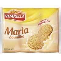 Biscoito Maria Vitarella Baunilha 400g | Caixa com 20 Unidades - Cod. 7896213002107C20