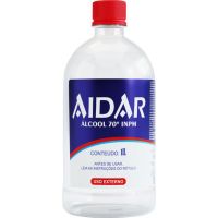 Álcool Líquido Aidar 70°INPM 1L | Caixa com 6 Unidades - Cod. 7897946400833C6