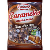 Caramelo Embaré Leite e Chocolate 660g | Caixa com 18 Unidades - Cod. 7896259417309C18