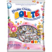 Pirulito Dori Bolete Tutti-Frutti com Chiclete 400g | Caixa com 20 Unidades - Cod. 7896058504217C20