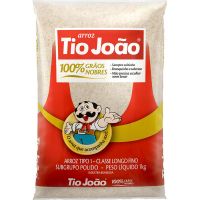 Arroz Branco Tio João 100% Grãos Nobres Tipo 1 1kg - Cod. 7893500020271