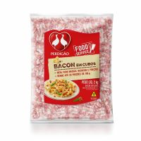 Bacon Defumado em Cubos Perdigão 2kg Food Service | Caixa com 2 Unidades - Cod. 27891515687162