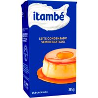 Leite Condensado Itambé Semidesnatado Tetra Pak 395g | Caixa com 27 Unidades - Cod. 27896051115018C27