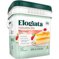 Margarina Elogiata com Sal 80% Lipídios Balde 15kg - Cod. 7898914796347