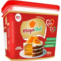 Margarina Megachef Sabor Manteiga 80% de Lipídios Balde 15kg - Cod. 7898914796187
