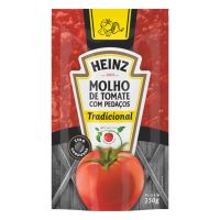 Molho de Tomate Heinz Tradicional com Pedaços Sachê 250g - Cod. 7896102000108