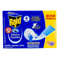 Raid Elétrico Pastilha 1 Aparelho + 4 Refis - Cod. 7894650125014