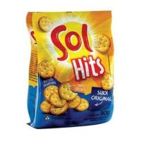 Biscoito Salgado Sol Hits Original 80g | Caixa com 24 Unidades - Cod. 7896005217474C24