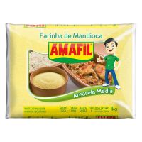 Farinha de Mandioca Amafil Amarela Média 1kg - Cod. 7896035911625