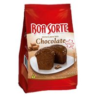 Mistura para Bolo Boa Sorte Chocolate 400g | Caixa com 12 Unidades - Cod. 7896005271599C12