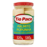 Palmito Pupunha Tio Paco Inteiro Vidro 180g - Cod. 7898174852289C12