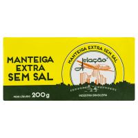Manteiga Aviação Extra Sem Sal Tablete 200g - Cod. 7896331100136