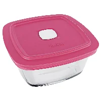 Pote de Vidro Marinex Facilita Vap Retangular com Tampa 1L | Caixa com 6 Unidades - Cod. 7894993108262C6